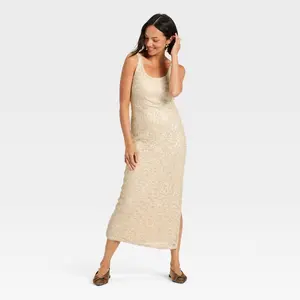 Women's Sequin Slip Maxi Dress - A New Day