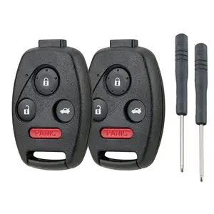 2 Remote Key Fob Shell Case + Screwdriver For 2003 2004 2005 2006 2007 Honda Accord  CR-V 4 Button Fit OUCG8D-380H-A