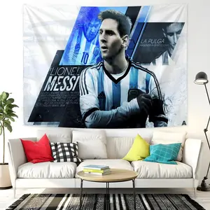 Football Player L-Lionel Messi Tapestry Background Hanging Cloth Bedroom Room Decor Aesthetic Tapestry Wall Party