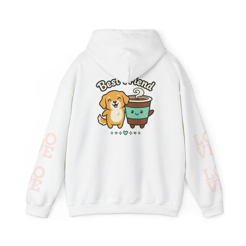Friends Forever Hoodie | Galentine’s Squad Goals, Female Friendship Tee Vibes, Long Sleeve, Casual, Autumn, Medium Length, 50% Cotton, 50% Polyester, Drawstring Hood, Kangaroo Pouch Pocket