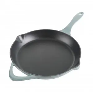 Cravings by Chrissy Teigen  11 in. Round Enameled Cast Iron Skillet, Ombre Green