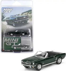 Mini GT 1:64 Ford Mustang Convertible 1964 Highland Green Diecast Model Car Limited Edition MGT01166