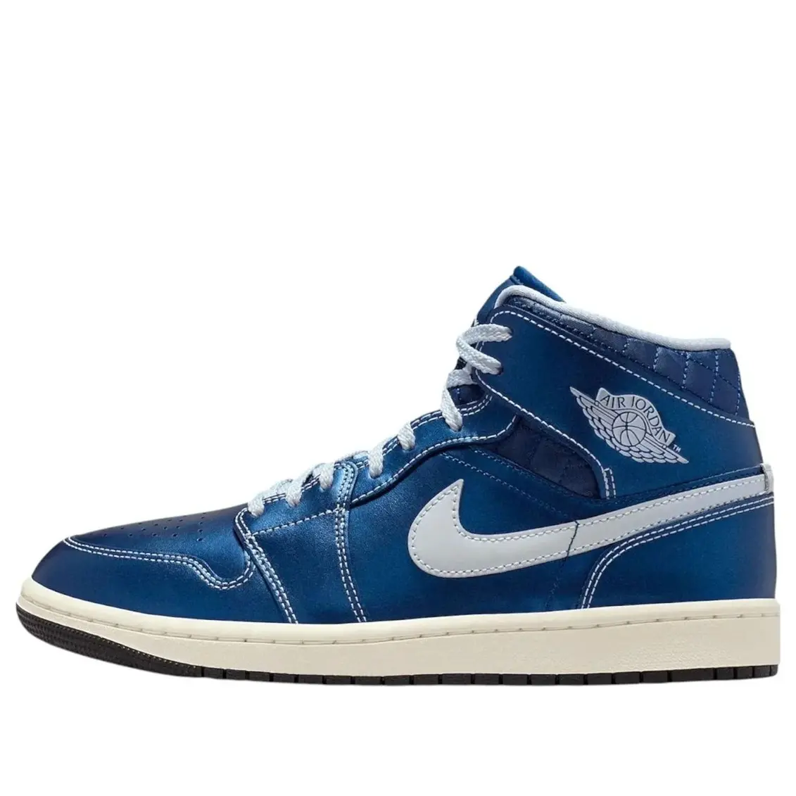 Women's Jordan 1 Mid Black/Ghost-Coconut Milk (IM5128 001)
