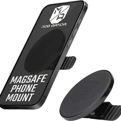 MOB ARMOR MobNetic Slim Non-Charging MagSafe® Phone Mount for All Dashboards - Compact & Strong Magnetic Holder with Curved Surface Compatibility
