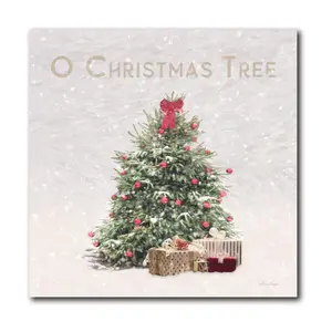 Courtside Market O' Christmas Tree 16x16 Canvas  Wall Art