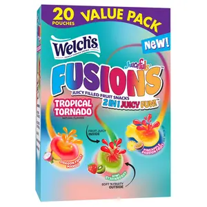 Welch’s Tropical Tornado Fusions – Soft Fruit Snacks, Gluten Free, 20ct Box
