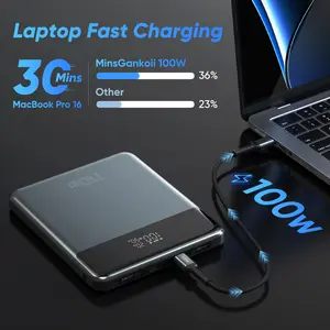 2026 New Power Bank 30000mAh High Capacity PD110W Fast Charging Laptop Compatible iPhone 17 iPhone 16 Tablet Portable Charger Travel Outdoor Emergency Backup Power Supply Slim Power Bank