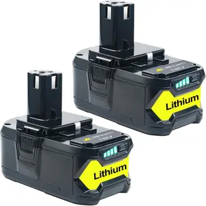 Replacement for Ryobi 18V  One Plus P102 P103 P104 P105 P107 P108 P109 P190 P122 18V Lithium ONE+  6.2Ah 2 Packs