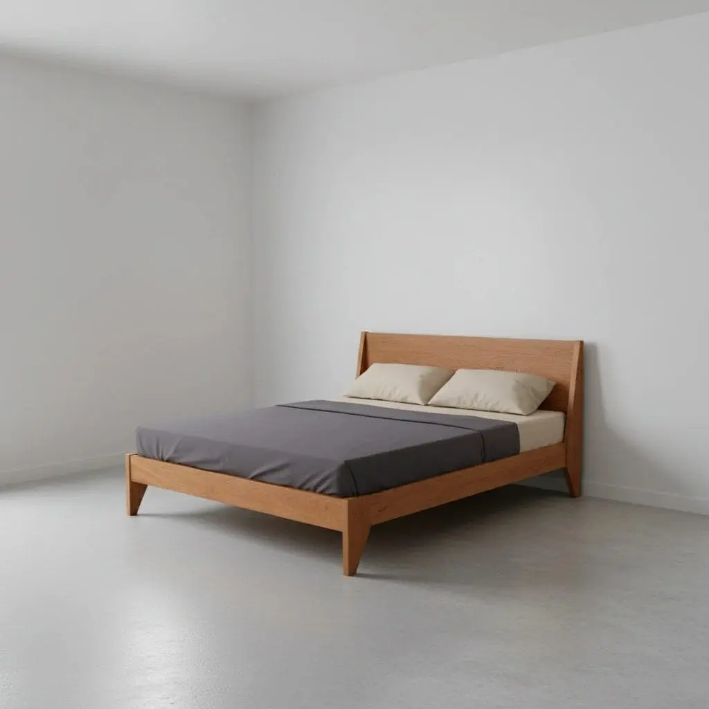 Modern VII Platform Bed - Solid Wood | Columbus OH