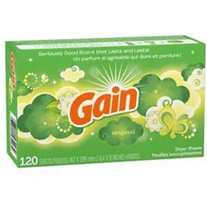 212 MAIN Gain Dryer Sheets - 120 Count Fabric-Softening Household Items, Large Appliance Laundry Accessories for Fabric Softening Needs