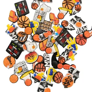 10pcs Bundle Set (Random)- Basketball Lover Shoe Charms for Kids - Men - Unisex - Footwear - Comfort Decor PVC