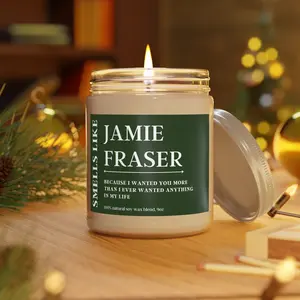 Smells Like Jamie Fraser Soy Candle, Scottish Outlander Inspired Gift Candle 9oz