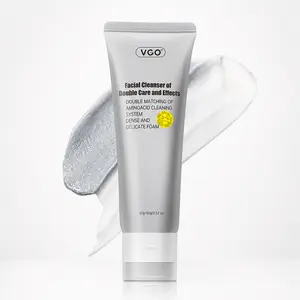 VGO Double Care Facial Cleanser - 50g, Suitable for All Skin Types, Cleanses and Moisturizes for Optimal Skincare Cleansing Gentle Charcoal Coconut-B