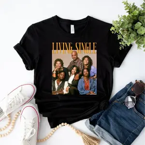 BelleHeaven [100% Cotton] Retro Living Single Tee Shirt, Living Single Friends Shirt, 80s TV Show Shirt, 80s Nostalgia Shirt, Gift for Her  Golf Gift T-Shirt For Men and Women