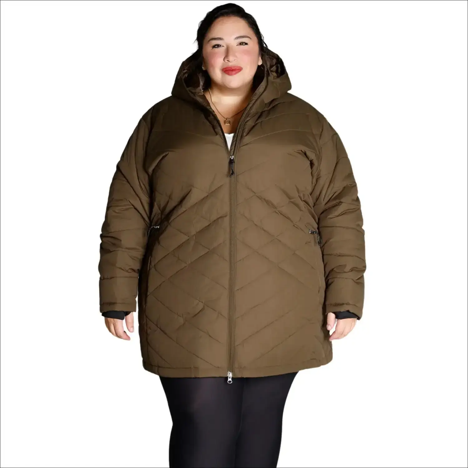 Women's Plus Size 1X-6X Mid Length Juniper Insulated Parka Coat Winter