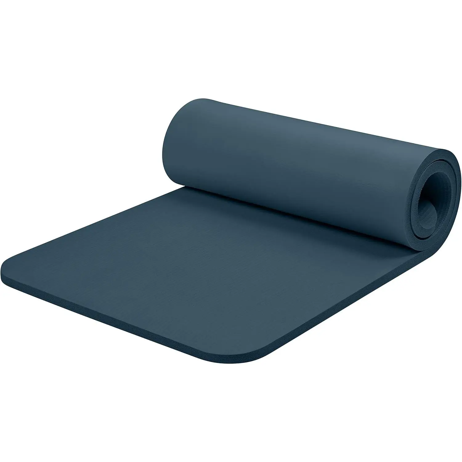 beginner Yoga Mat 1" Thick With Nylon Carry Strap for Men & Women - Non Slip Exercise Mat for Home Yoga, Pilates, Stretching, Floor & Fitness Workouts pink