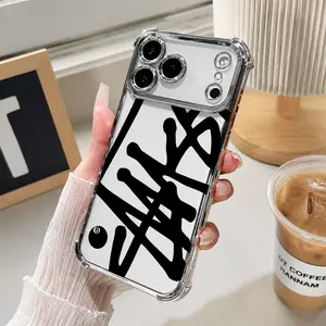Customized Hip-Hop Street Style Phone Case - Transparent Soft Anti-Fall Protective Back Cover for iPhone 17,16,15,14,13,12,11 Pro Max/Plus and Samsung S22,S23,S24,S25
