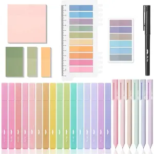 - Aesthetic Book Annotation Kit, 16 No Bleed Aesthetic Highlighters, 6 Colored Ink Gel s, 700 Sheets Transparent Sticky Notes & Tabs for Study,  Journaling, Planner, Mothers Day