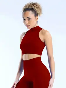 Women's High-Strength Shock-Absorbing Zipper Tight Sports Vest, Anti-Leak Yoga Tank Top for Running Fitness, Comfortable Workout Wear, Workout Clothing
