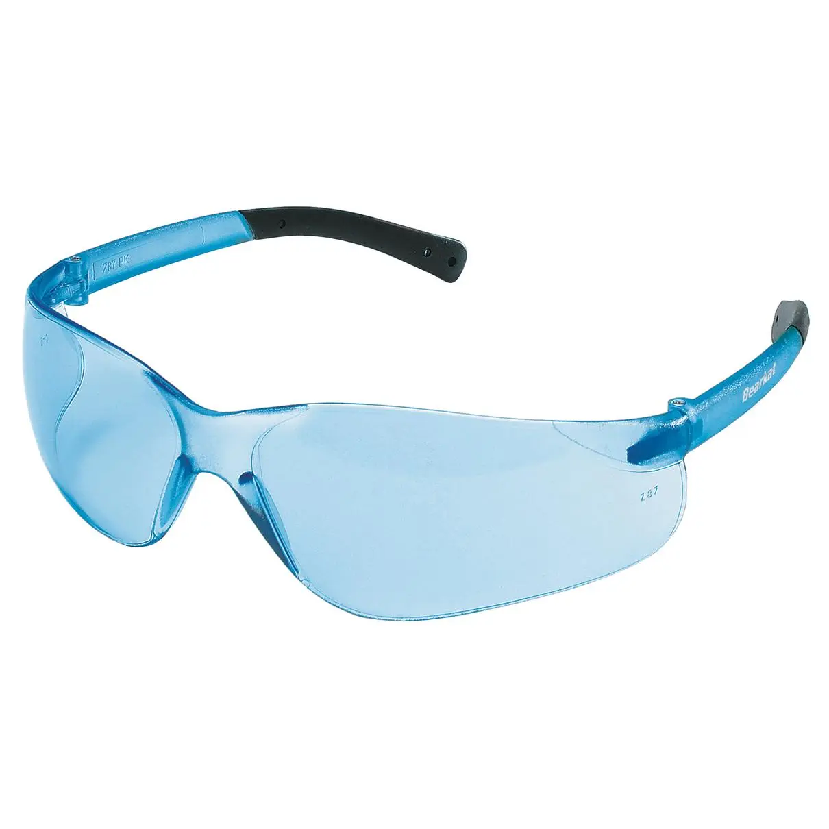 MCR Safety BearKat BK2 Small Safety Glasses - 17% Smaller, Lightweight, Light Blue Lenses, Duramass Scratch-Resistant Coating, Flexible, Integral Side Shields, UV Protection, Meets or Exceeds ANSI Z87.1+ Standards, Polycarbonate, Scratch Res., Wraparound,