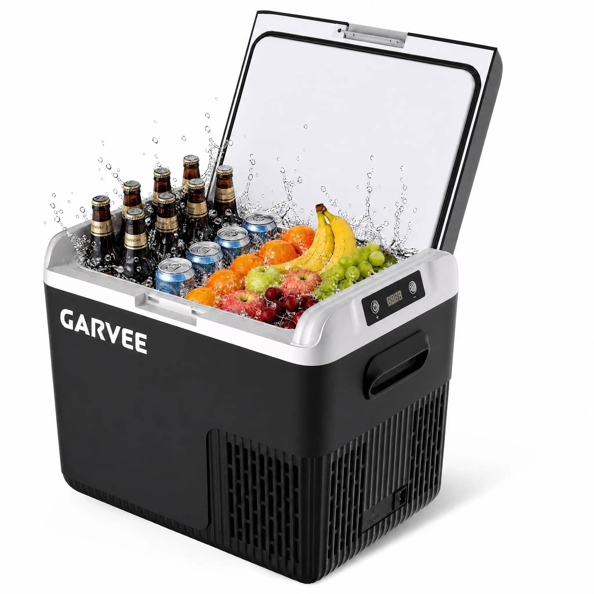 Garvee 19QT Car Refrigerator, Portable 12V Compressor Fridge Freezer, -4°F to 68°F Electric Cooler, 12/24V DC & 110-240V AC for Truck Drivers, RV Travelers, Campers, Road Trips