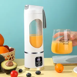 Mini Juicer Blender USB Rechargeable – Compact Smoothie Blender Cup Leak Proof Easy to Clean for Travel Home Office Gym Back to School Smart LED Multimode