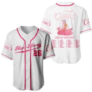 Meggan Moronney The Cloudd 9 Tour Baseball Jersey, Country Music Concert Button Shirt, Pink Girly Fan Merch Gift Idea | 191225.R2317.ID00