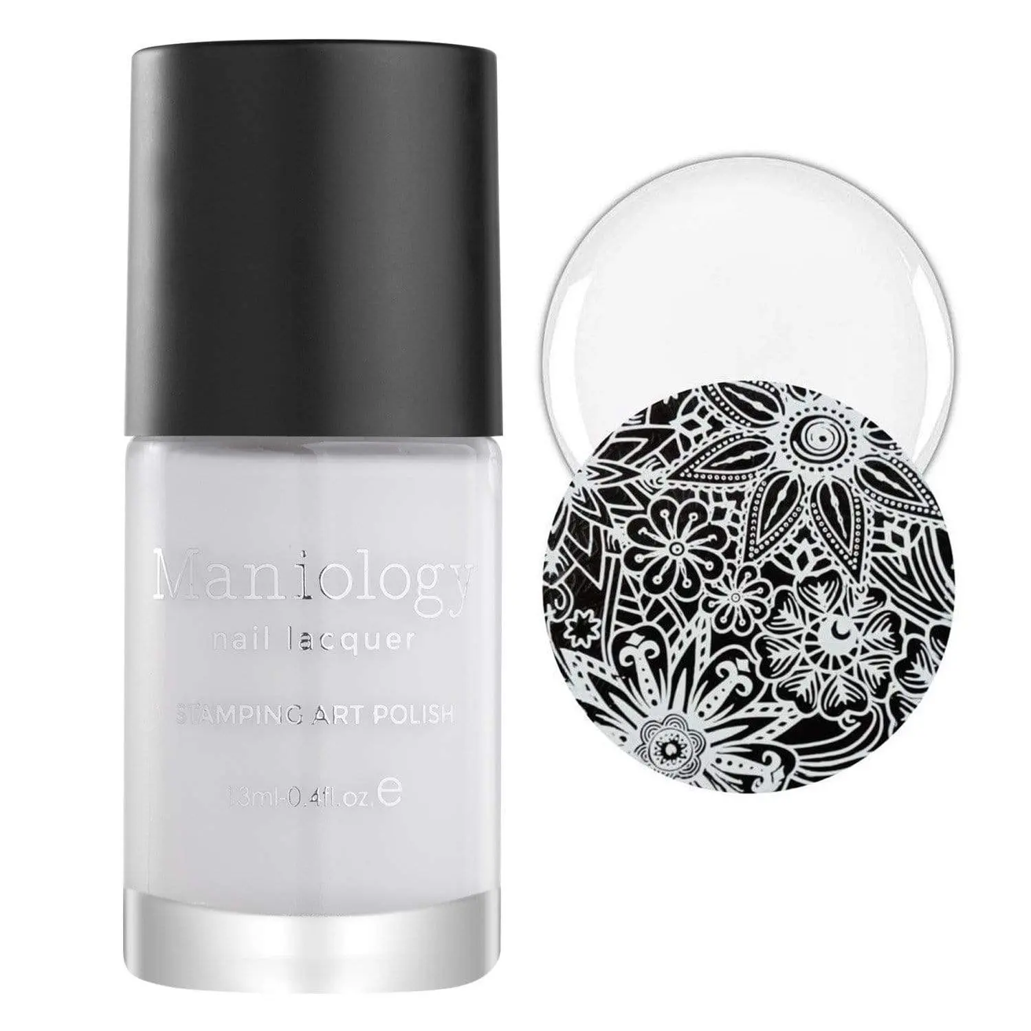 Maniology - Bam! White (B170) - Essentials Primary Collection Classic White Stamping Polish - Highly Pigmented, Perfectly Opaque, 5-Free Maniology
