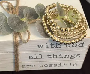 Newton Dupes Gold Beaded Bracelets