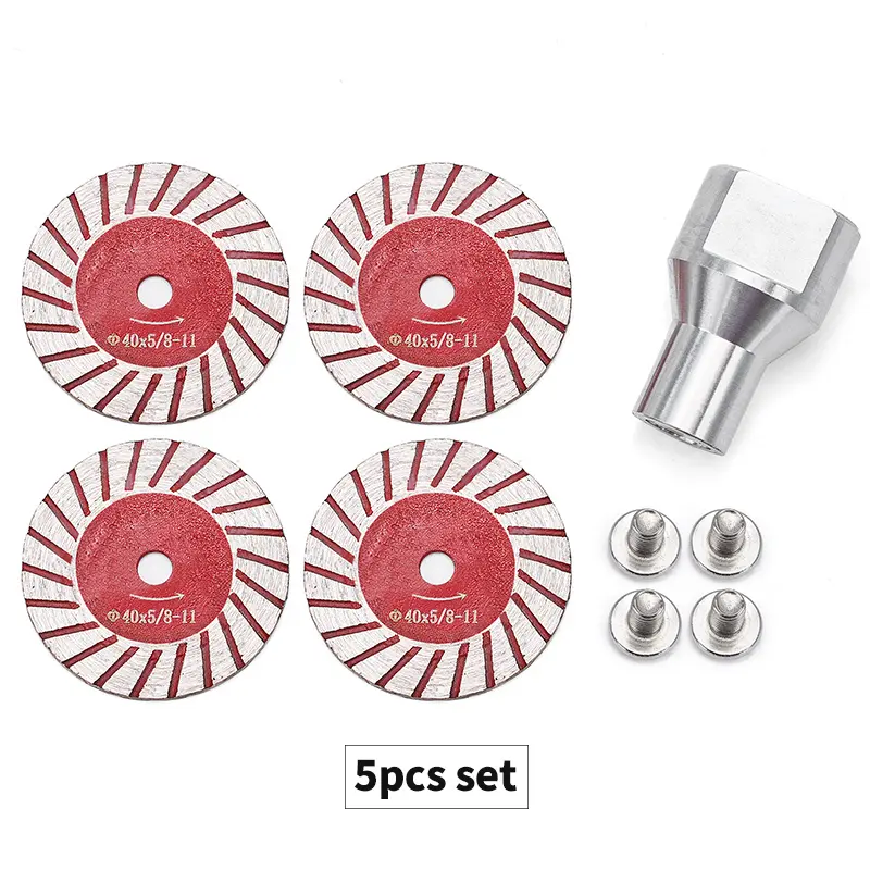 YXOK 5PCS 1.57"(40MM) Diamond Saw Blades for Granite, Marble, Sandstone, Tombstone & Stone - Angle
