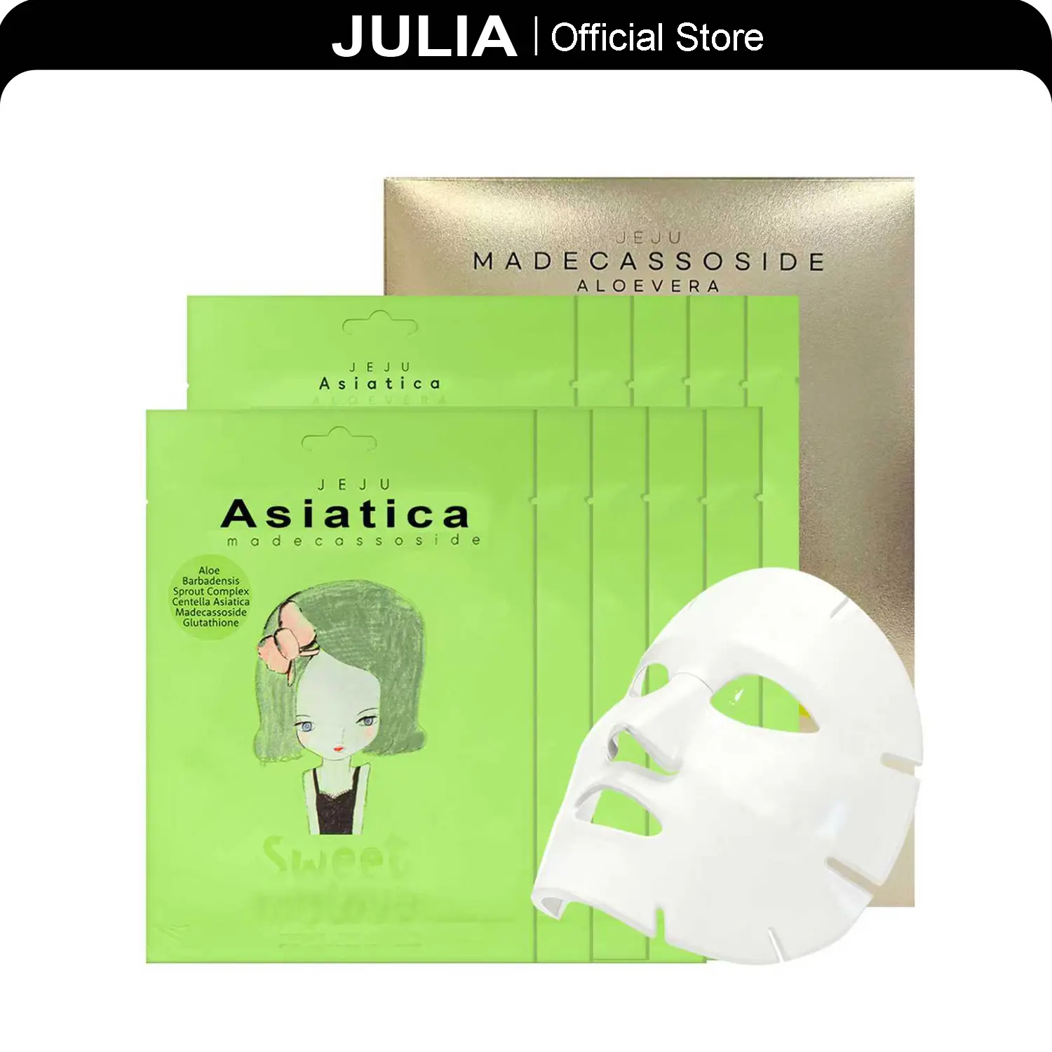 【BYULBYULSKIN】3-in-1 Asiatica Face Mask | Hydrating, Brightening  & Barrier-Repairing with Aloe Vera, Centella Asiatica,Madecassoside, Glutathione & Sprout Complex | Korean Facial Masks | Korean Skincare
