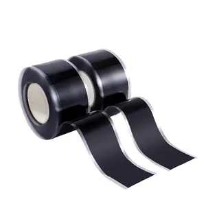 Self Fusing  Tape 2 Rolls 1 in x 10' Black  Rescue Tape Rubber Leak  Self-amalgamating Tape for Plumbing, Sealing Pipes, Hose Repair, Outdoor Coax and Tool Fixation