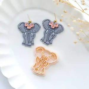 Elephant Polymer Clay Cutter Tool, DIY Jewelry Making Supplies, Ideal for Earring Crafting, Crafty Tools & Materials