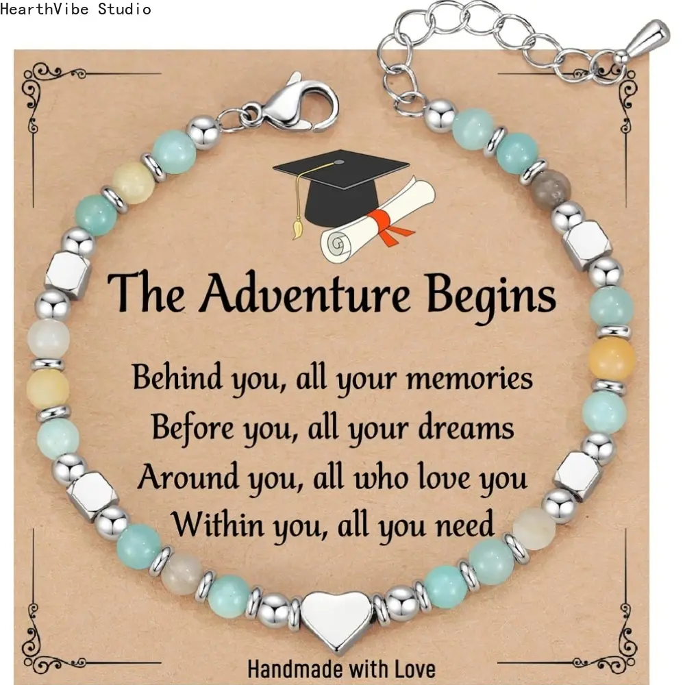 Women's Graduation Gift Bracelets - Sports Wristbands with Graduation Cap Box, Heartfelt Cards - Ideal for High School/College Graduates, Girlfriend or Best Friend, Graduation Gifts
