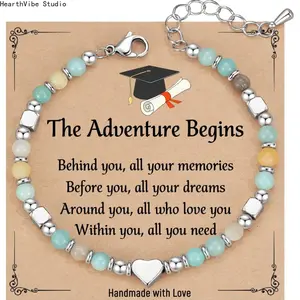 Gifts for Graduation, Including Bracelets Designed for Women And Who Are Graduating from Middle School, High School, Or College, Complete with a Graduation Cap Box And Heartfelt Cards, Perfect for a Girlfriend, Best Friend, Or Female Classmate