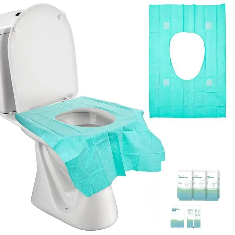 Disposable Wooden Toilet Seat Covers (30 Packs), 16×24 in Tear-Resistant Waterproof Non-Slip Liners, Individually Packed Sanitary Covers for Adults, Ideal for Travel & Public Restrooms
