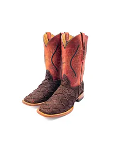 Cowboy Boot Cognac Fish Bass Cowboy Boot Cognac Fish Bass