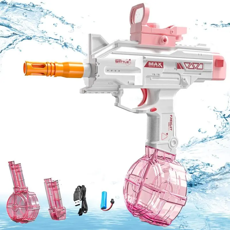 [Pool Beach Games] Electric Water Gun Large Capacity Electric Water Gun Long Range- Range Summer Swimming Pool Beach Games Outdoor Toys Gel Blaster Water Sprinkler Toy Water Blasters