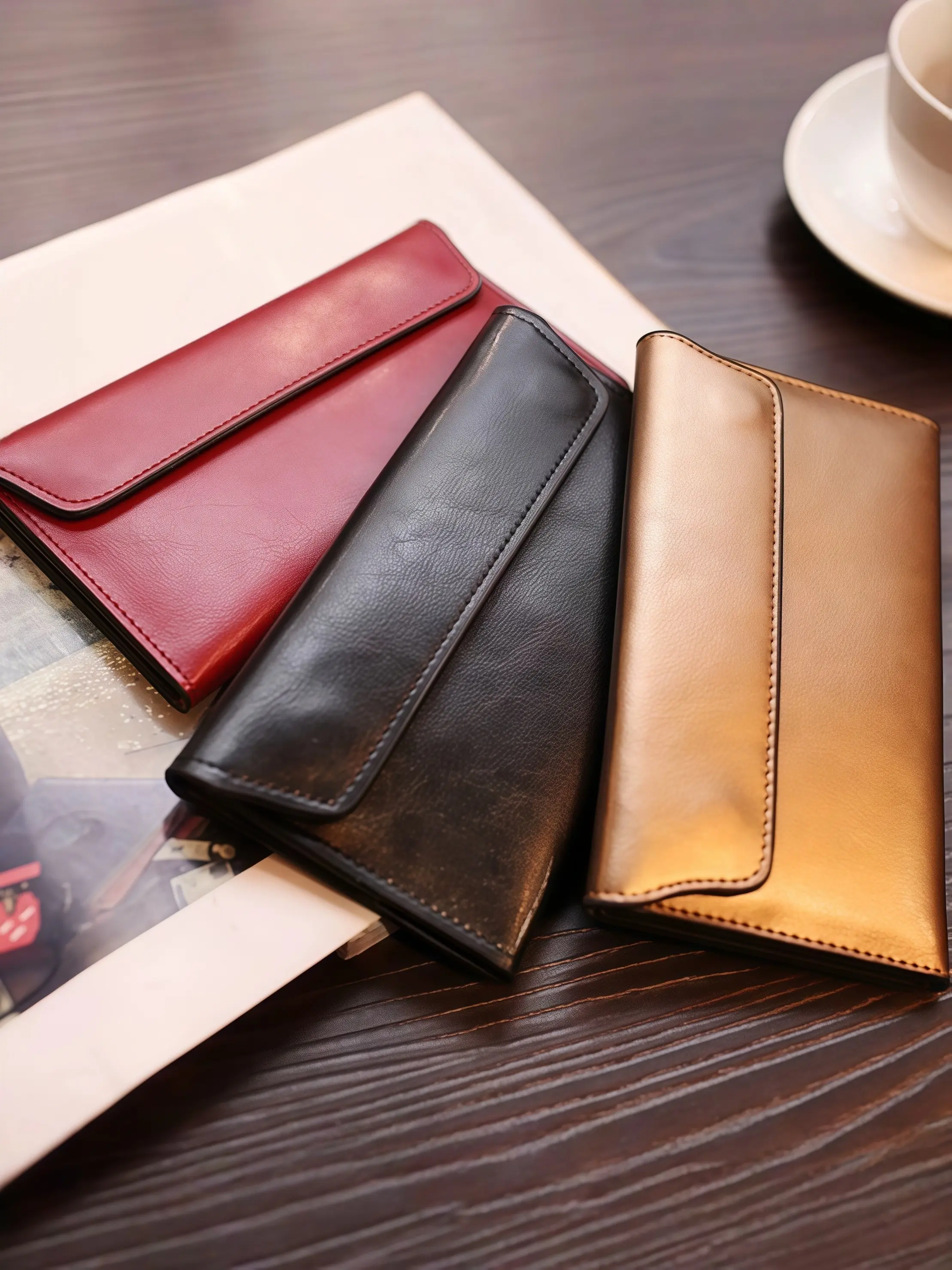 Women's Long Wallet New Trend Leather Unique Design Large Capacity High-End Elegant, Ladies' Fashion Accessory Leather Cowhide Wallet, Durable Fashion Wallet, Trendy Wallet, Fashionable Wallet