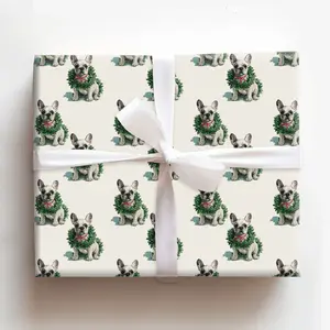 Ring Around the FrenchieWrap Wrapping, Holiday Gift Wrap Wrap Elegant Gift Wrap Wrapping Paper Seasonal, Gift Warp, floral wrapping paper