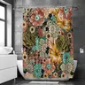 Bohemian Floral Pattern, 1 Count Waterproof Decorative with Hooks, Bathroom Supplies for Home Decor, Boho Shower Curtains For Bathroom