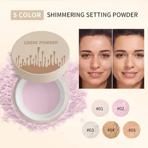 Long Lasting Shimmering Setting Powder, 1 Box Oil Control Powder, Lightweight Breathable Makeup Setting Powder, Makeup Accessories for Women & Girls, Cosmetic
