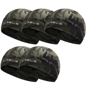 5 Piece Wrels Breathable Mesh Cycling Caps, Lightweight Cooling Ice Silk Hats, Outdoor Riding Running Hiking Sports Cap, Helmet Liner