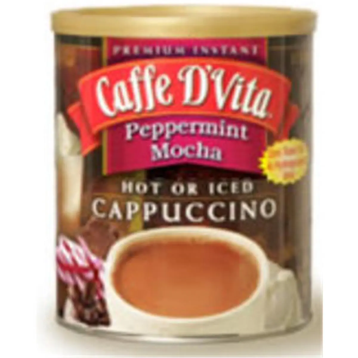 Caffe DVita F-DV-1C-06-PRMT-21 Peppermint Mocha Flavor Coffee Beverage, 6 x 1lb Canisters