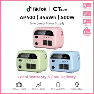 [DealsForYouDays]  CTOLITY AP400 500w 345WH Solar Generator Powerbank Power Supply Lifepo4 Battery Portable Power Station Phone Charge- Solar Generator fit Solar Panel Charge For Home Travel Rvs Emergency Prep