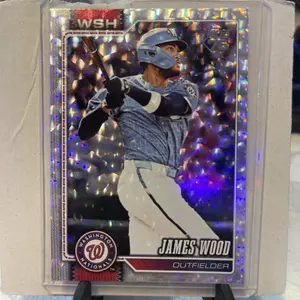 Topps 2026 Series 1 James Wood #349 Silver Crackle Foilboard  Card