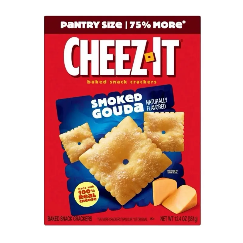 Cheez-It Baked Snack Crackers Smoked Gouda Flavor- 1 Box 12.4 oz Cheez-It Baked Snack Crackers Smoked Gouda Flavor- 1 Box 12.4 oz