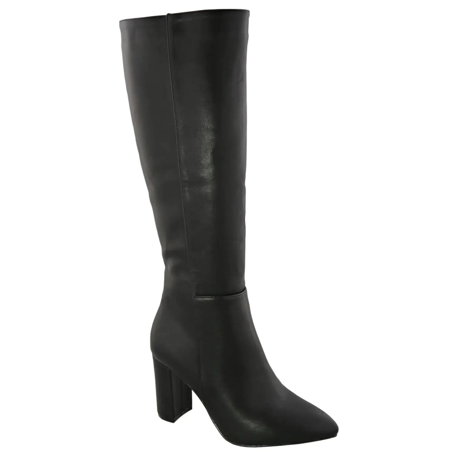 OLIVIA Women’s Knee-High Block Heel Boots – Round-Toe Tall Dress Boots