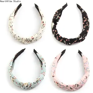 Korean-Style Fabric Floral Knotted Headband - High-Crown Sports Headband - Gentle, Sweet, Versatile Wide-Brim Hair Accessory, Headbands