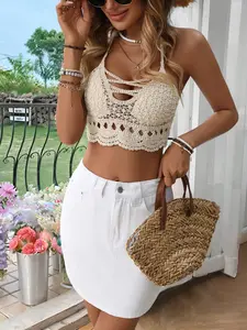 Women's Seasonal Sexy Loose Elegant Vacation Style Denim Skirt, Short Casual Versatile Y2K Trend for Work and Play